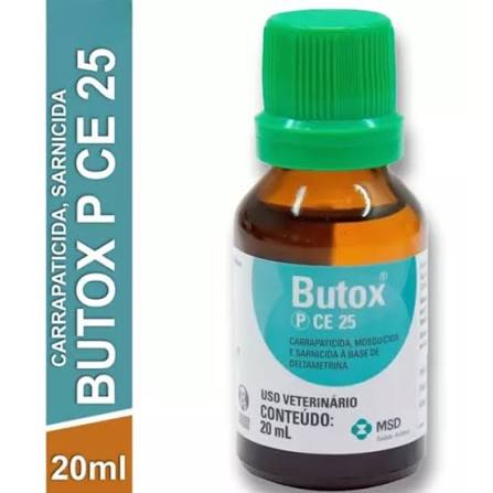 Butox 20ml Anti Pulgas Carrapatos Cães Gatos Cavalo Boi